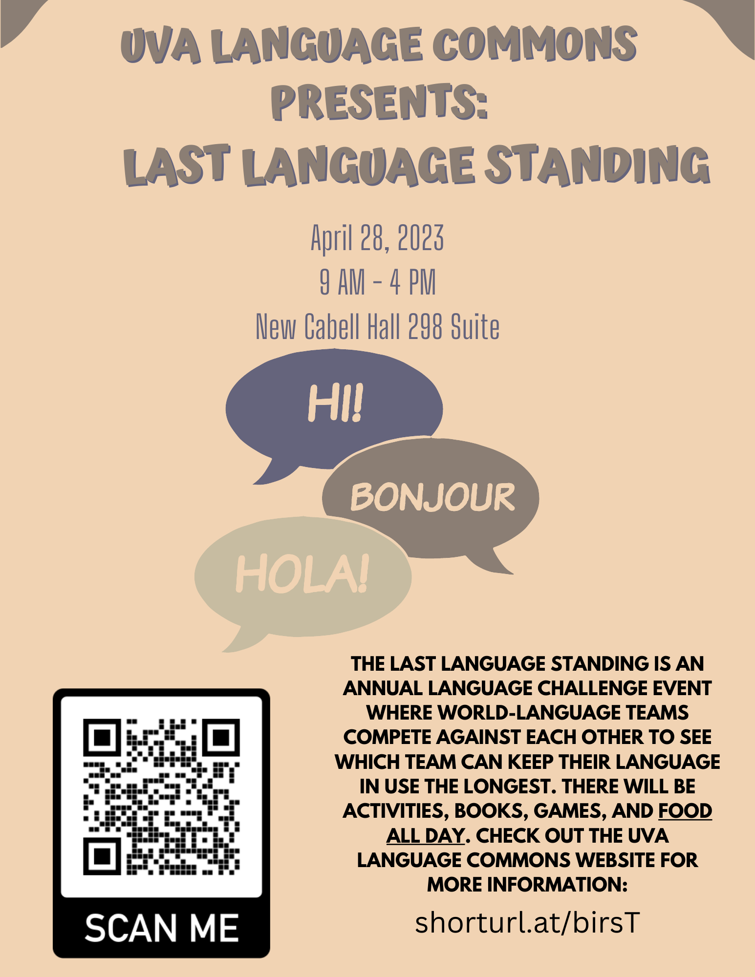 Flyer for Last Language Standing